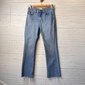 Everlane Jeans Womens Size 27R Light Wash Straight Leg Raw Hem Denim Cotton